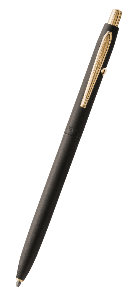 Matte Black Shuttle Space Pen, Gold Accents-0