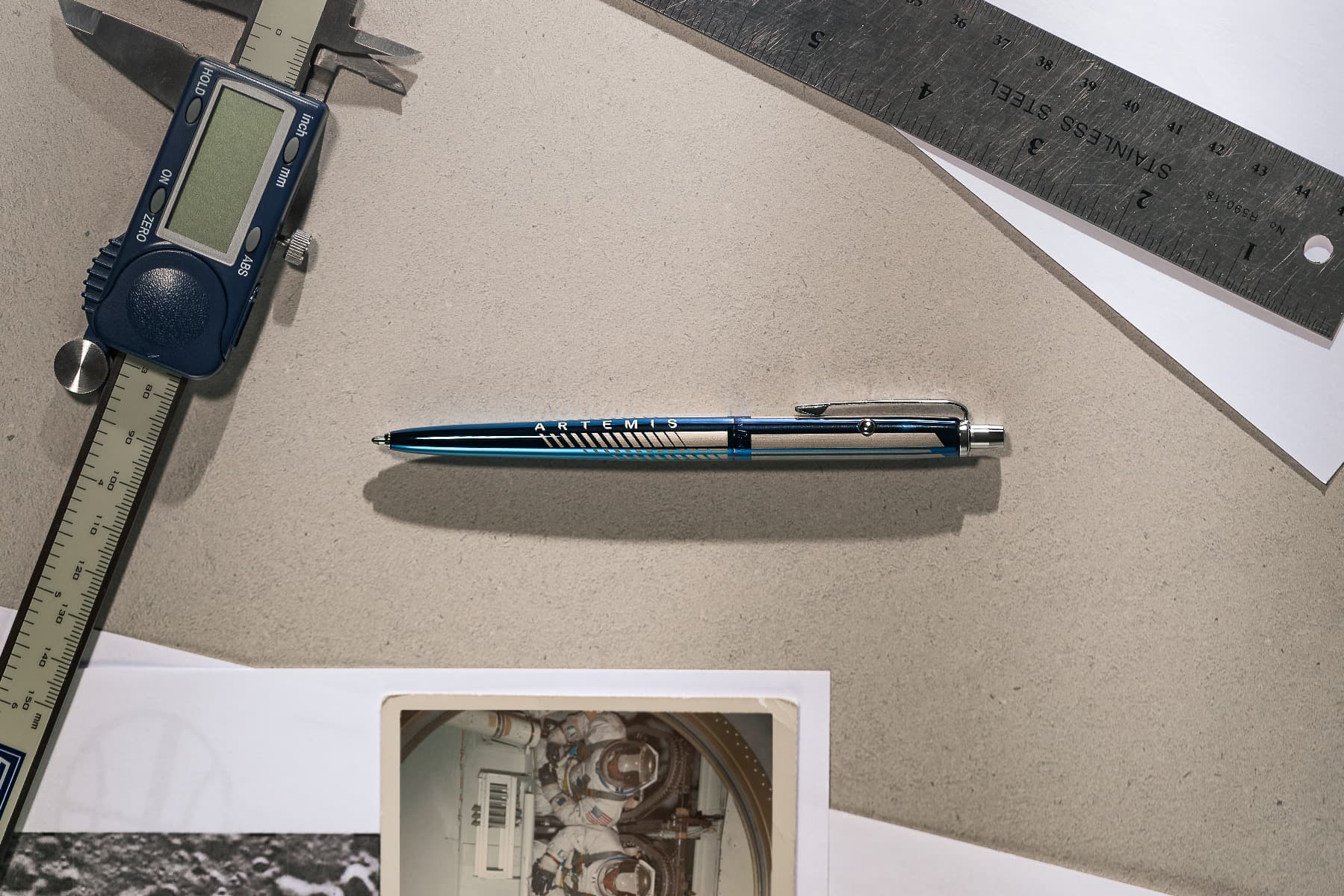 Blue Titanium Nitride Astronaut Space Pen, NASA Artemis II-3