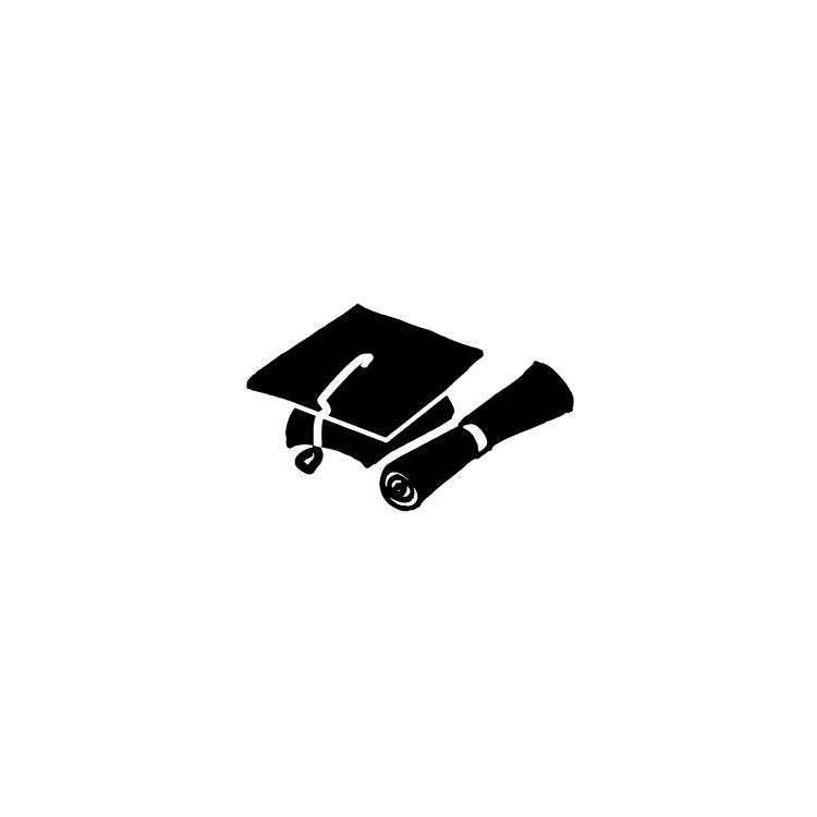 Imprint mark for cap and diploma