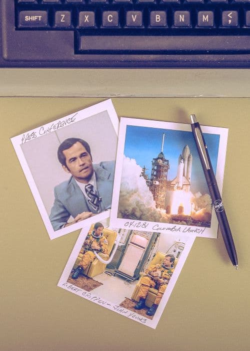 Matte Black Shuttle Space Pen, Chrome Accents, NASA Meatball-3