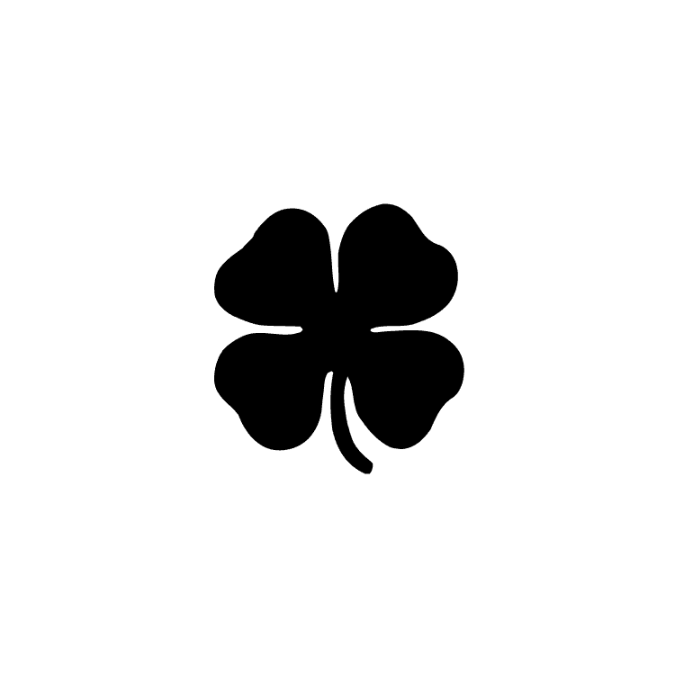 Imprint mark for four leaf clover
