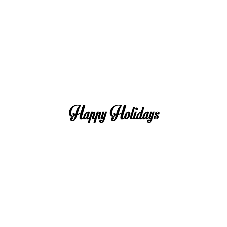Imprint mark for Happy Holidays