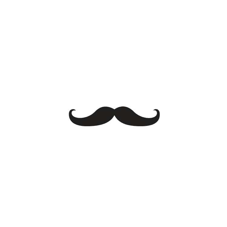 Imprint mark for mustache