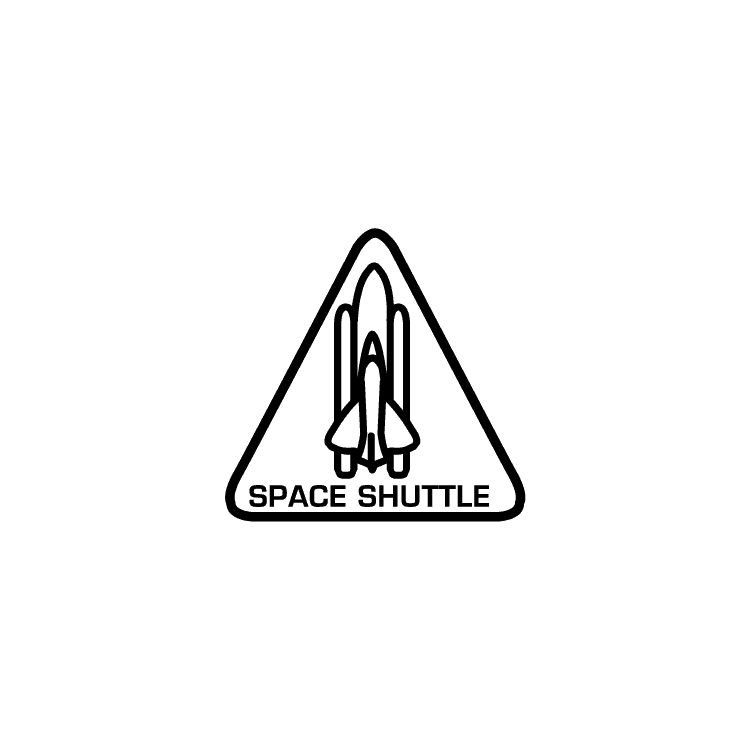 Imprint mark for space shuttle