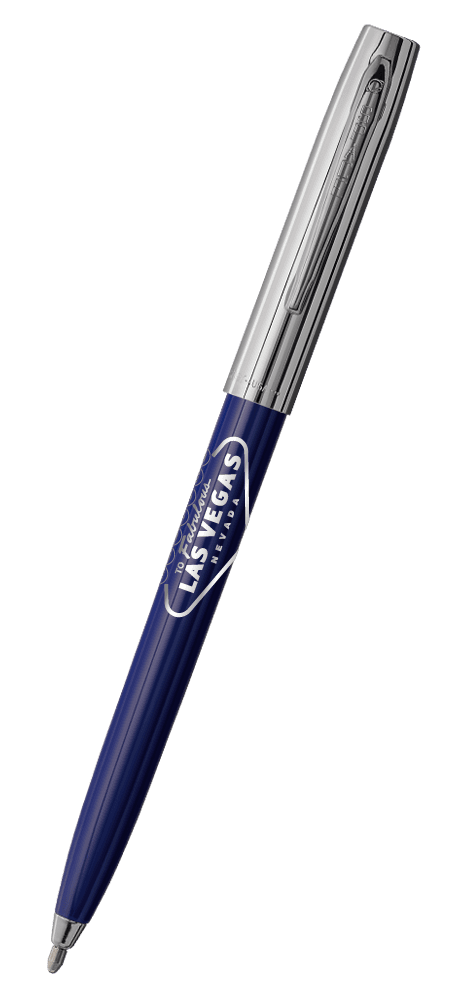 Blue & Chrome Cap-O-Matic Space Pen, Welcome to Las Vegas-0
