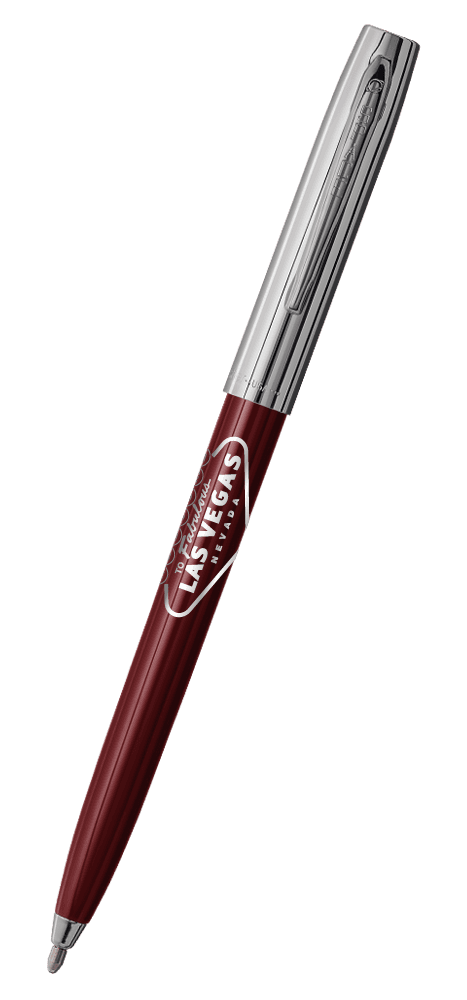 Burgundy & Chrome Cap-O-Matic Space Pen, Welcome to Las Vegas-0