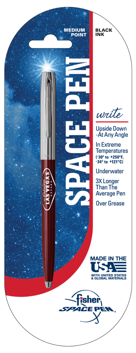 Burgundy & Chrome Cap-O-Matic Space Pen, Welcome to Las Vegas-2