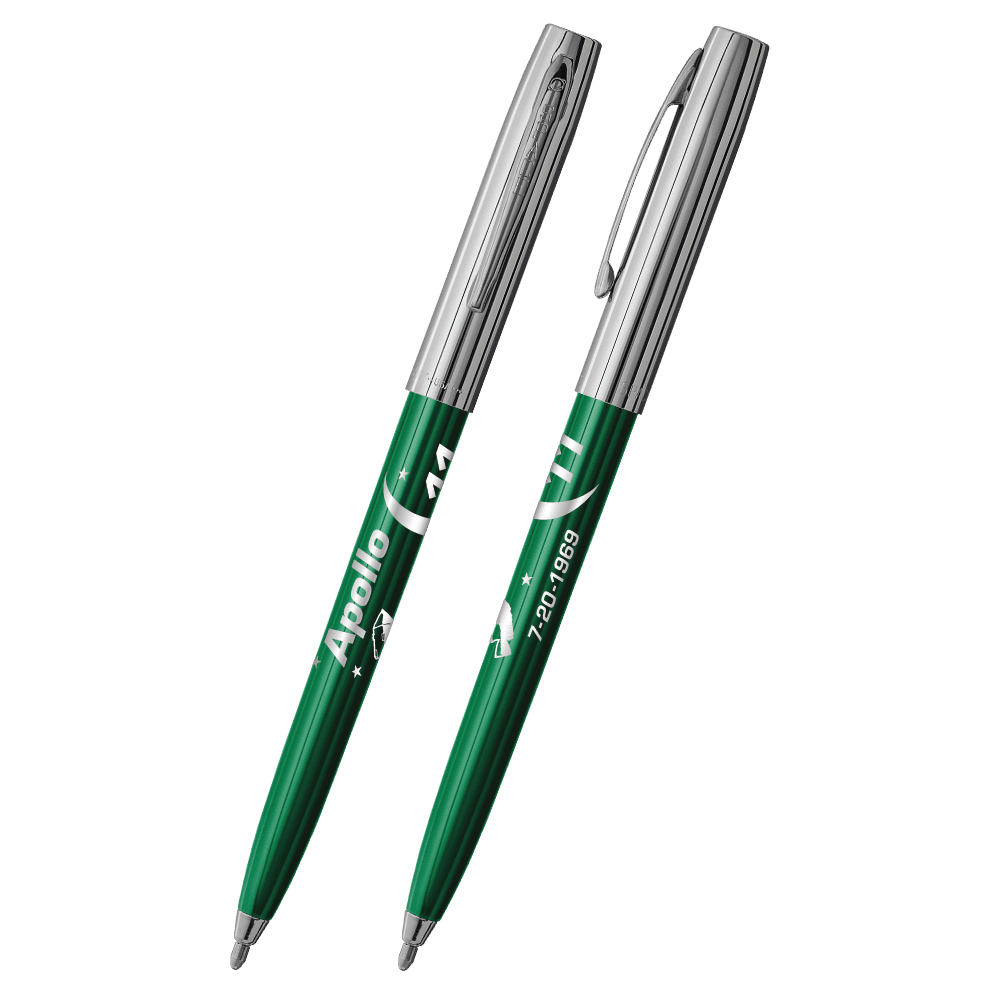 Green & Chrome Cap-O-Matic Space Pen, Apollo 11-1