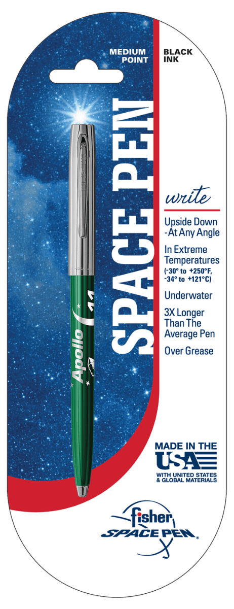 Green & Chrome Cap-O-Matic Space Pen, Apollo 11-2