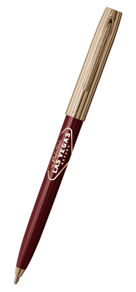 Burgundy & Gold Cap-O-Matic Space Pen, Welcome to Las Vegas-0