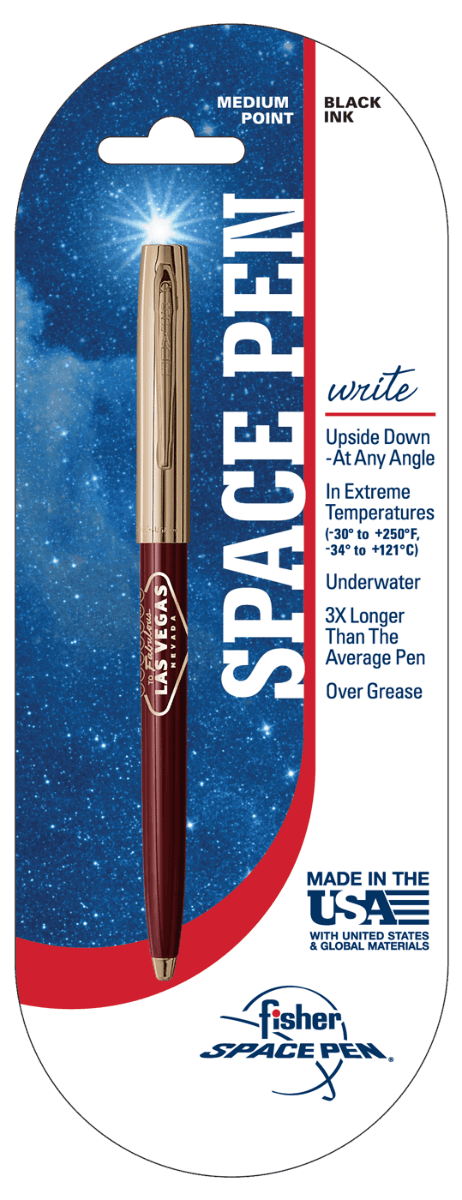 Burgundy & Gold Cap-O-Matic Space Pen, Welcome to Las Vegas-2