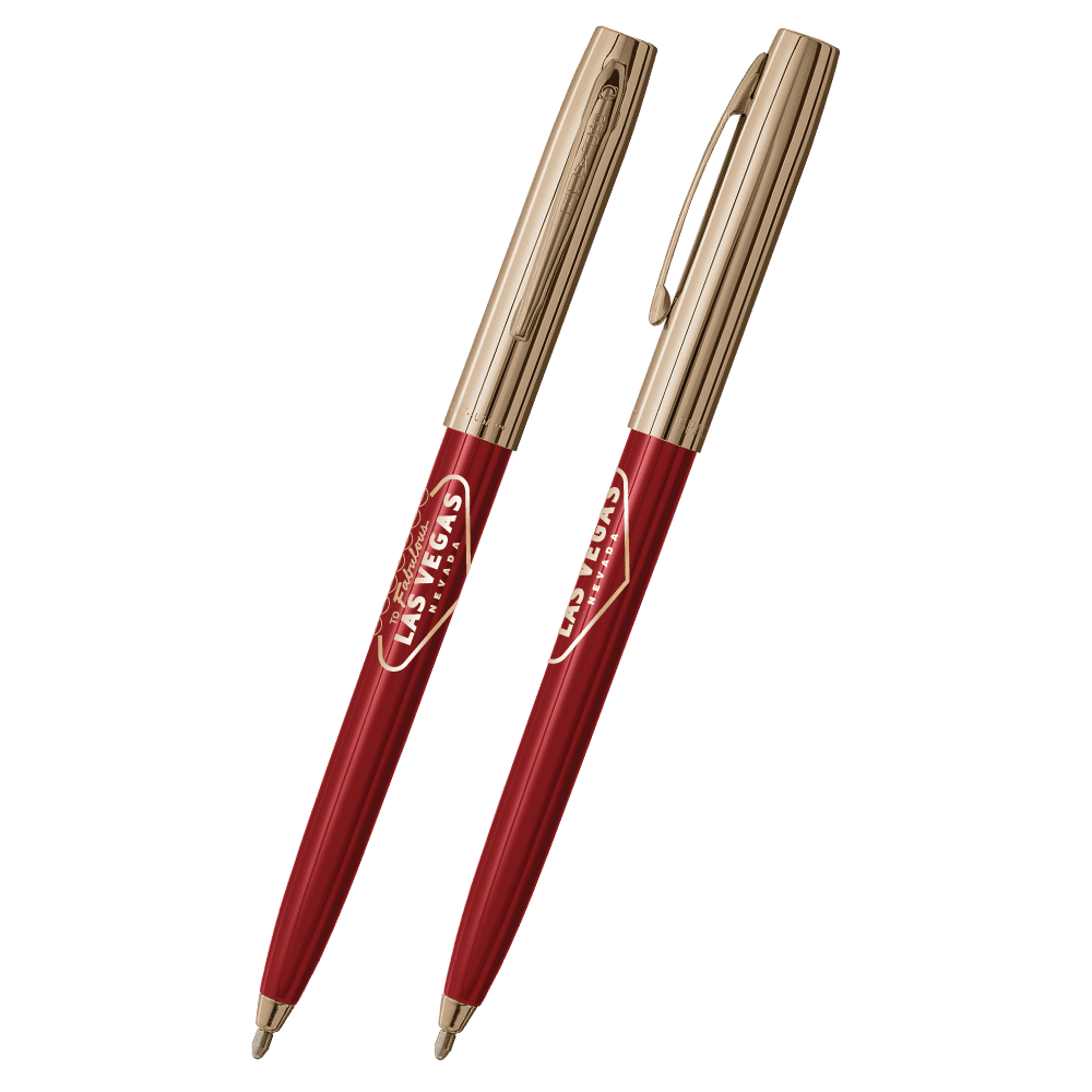 Red & Gold Cap-O-Matic Space Pen, Welcome to Las Vegas-1