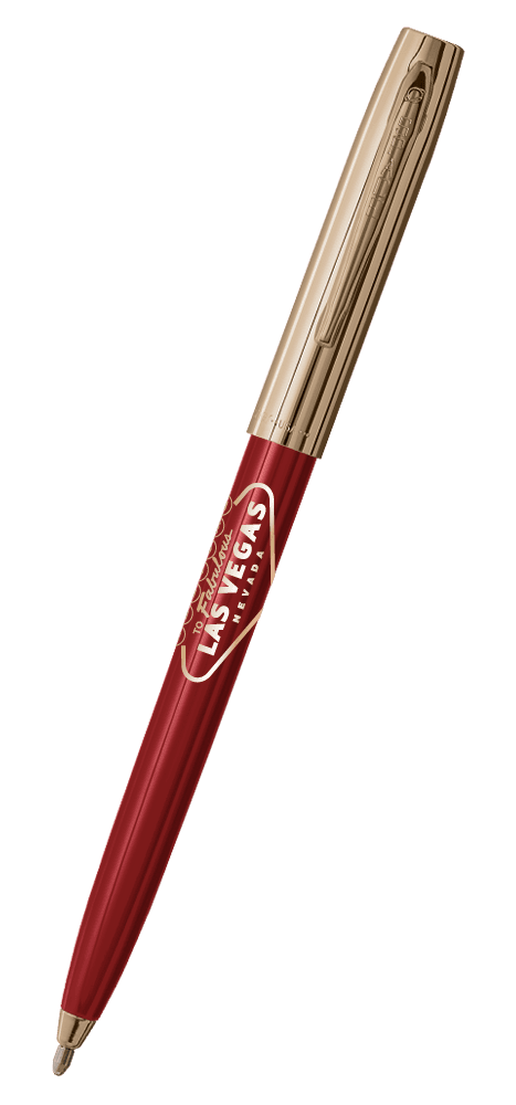 Red & Gold Cap-O-Matic Space Pen, Welcome to Las Vegas-0