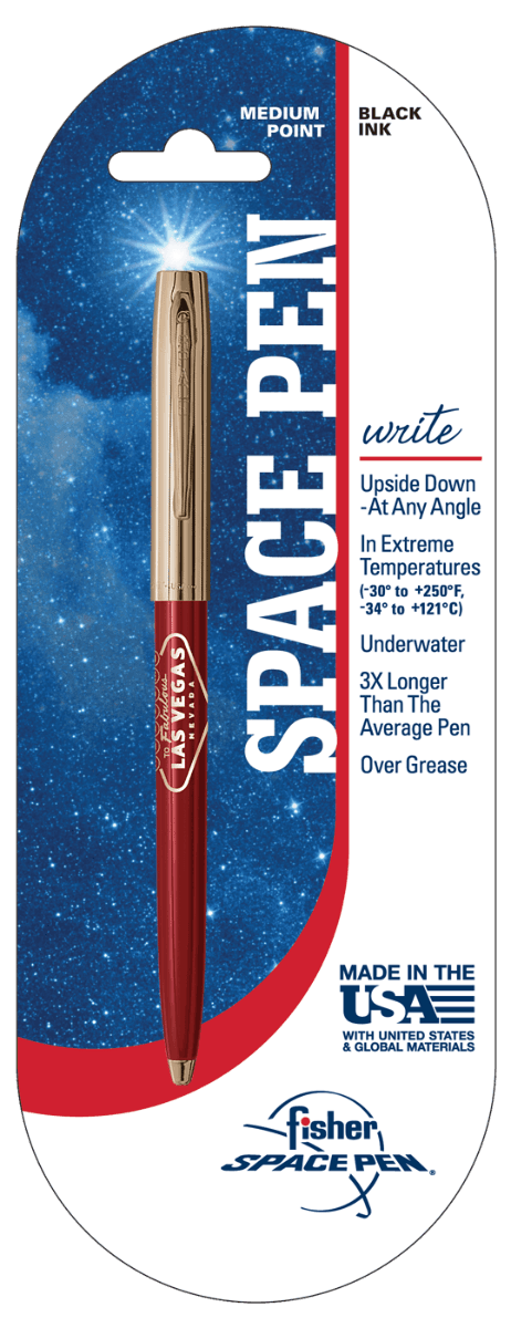 Red & Gold Cap-O-Matic Space Pen, Welcome to Las Vegas-2