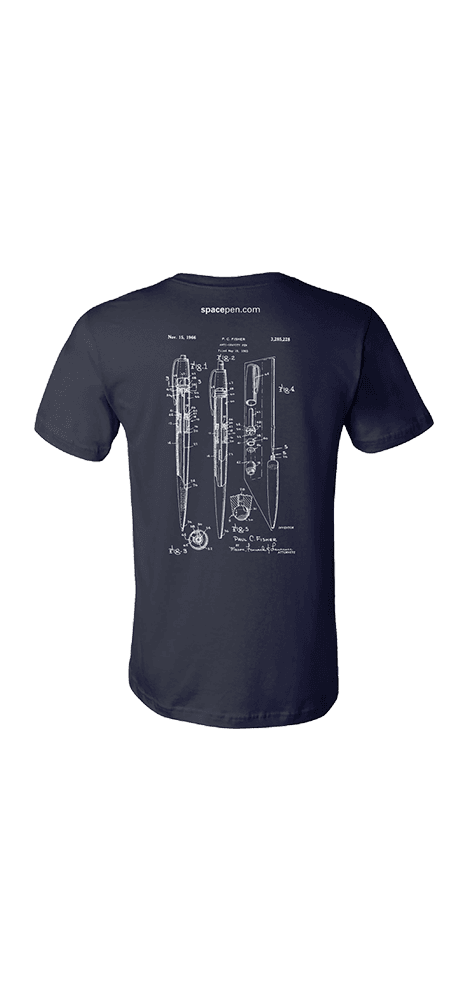 AG7 Patent Graphic Design Tee, Blue, Extra Large-0