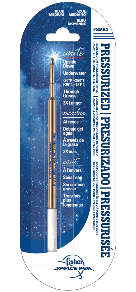 Blue Ink, Medium Point Space Pen Pressurized Refill-0