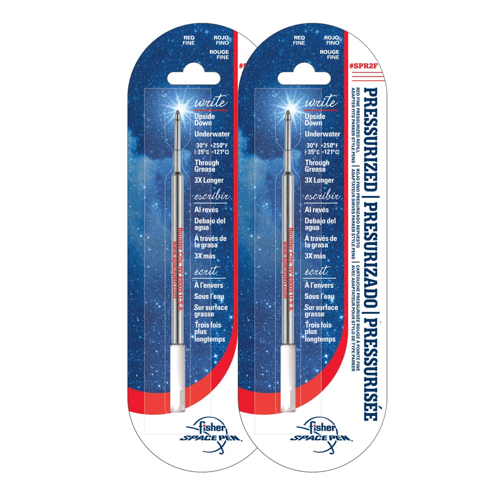 Red Ink, Fine Point Space Pen Pressurized Refill – Set of 2-0