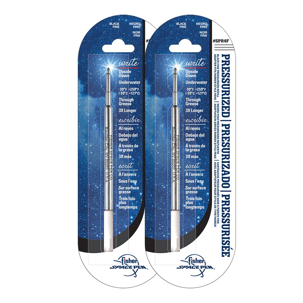 Black Ink, Fine Point Space Pen Pressurized Refill – Set of 2-0
