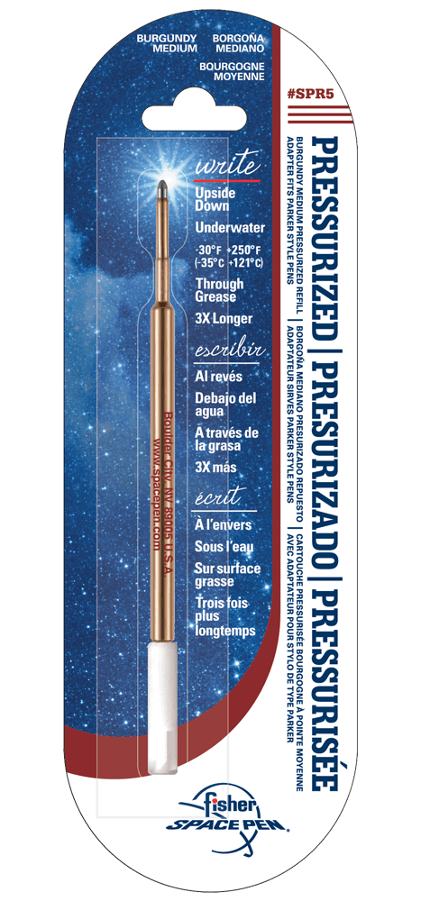 Burgundy Ink, Medium Point Space Pen Pressurized Refill-0
