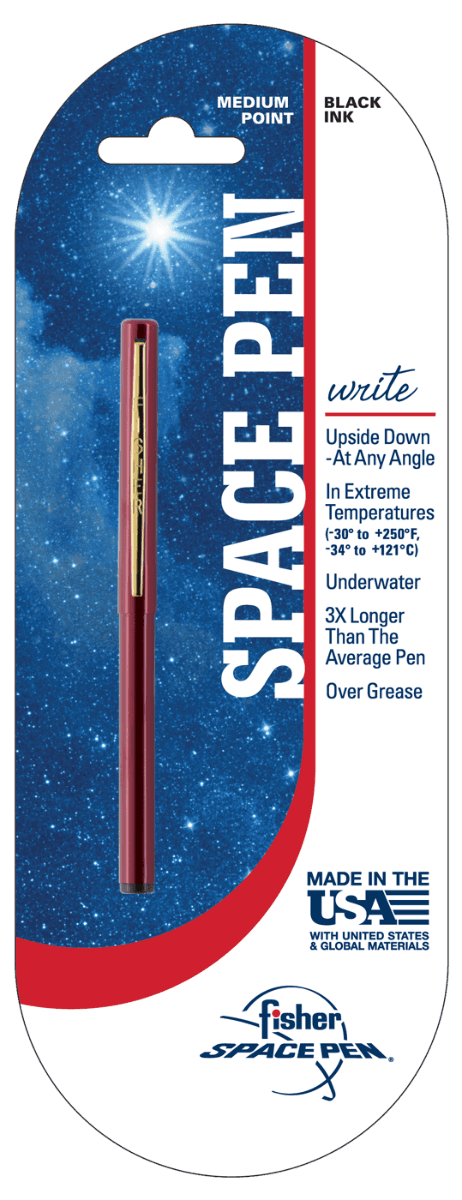 Red Stowaway Space Pen, Clip-2